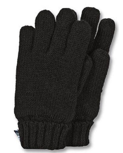 Детски плетени ръкавици Sterntaler - 7-8 години, черни - 1