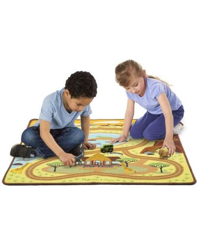 Детско килимче за игра Melissa & Doug - Сафари с животни - 2