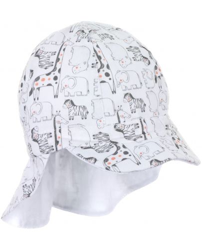 Детска шапка с платка с UV 50+ защита Sterntaler - С животни, 43 cm, 5-6 месеца - 4