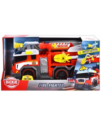 Детска играчка Dickie Toys - Пожарна, със звуци и светлини - 1