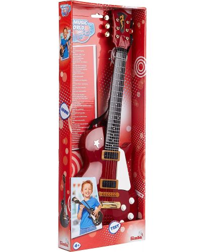 Детска електрическа китара Simba Toys - My Music World, червена - 2