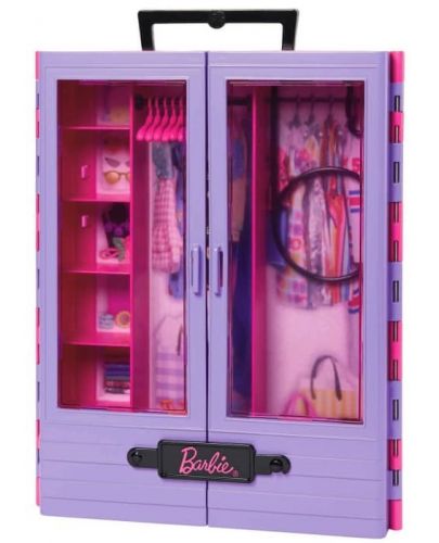 Детска играчка Barbie - Гардероб, лилав - 1