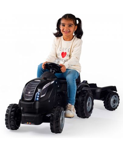 Детски трактор с педали Smoby Farmer XL - С ремарке, черен - 2