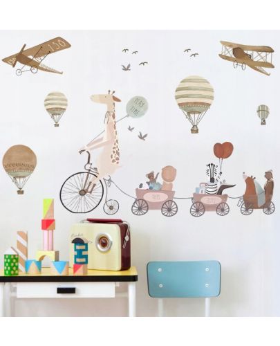 Детски стикери за стена за детска стая Sipo - Жираф и приятели - 2