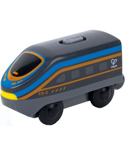 Детска играчка HaPe International - Междуградски локомотив с батерия, черен - 1