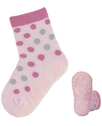 Детски чорапи със силиконова подметка Sterntaler - На точки, 27/28, 4-5 години - 2