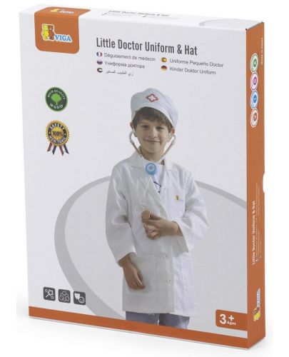 Детска лекарска униформа Viga - С шапка - 2