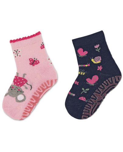 Детски чорапи със силиконова подметка Sterntaler - Мишле, 21/22, 18-24 месеца, 2 чифта - 1