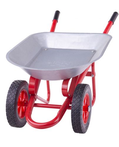 Детска играчка Bigjigs - Ръчна количка, червена  - 1