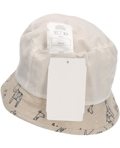 Детска лятна шапка с UV 50+ защита Sterntaler - Животни, 53 cm, 2-4 години, бежова - 3