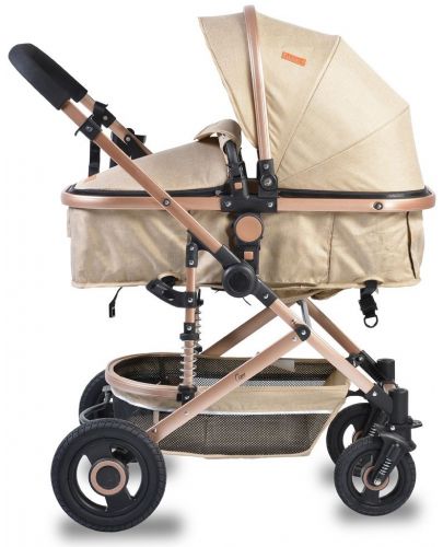 Детска комбинирана количка Moni - Ciara, бежова - 4