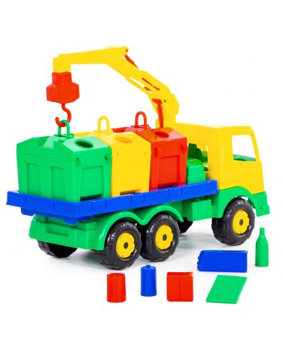 Детска играчка Polesie Toys - Камион за боклук с аксесоари - 3
