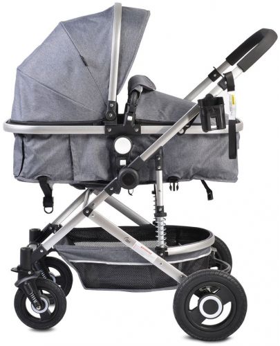Детска комбинирана количка Moni - Ciara, сива - 3