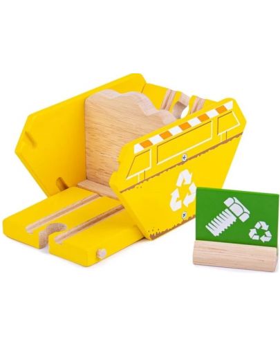 Детска играчка Bigjigs - Дървен уред за рециклиране - 1