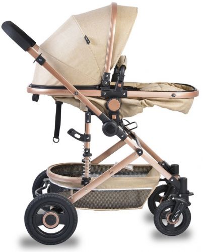 Детска комбинирана количка Moni - Ciara, бежова - 5