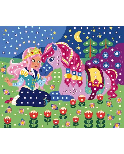 Детска мозайка Janod - Понита и еднорози - 6