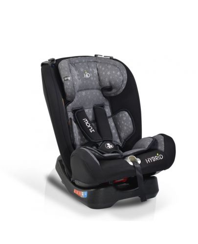 Детско столче за кола Moni - Hybrid Premium, сиви звезди - 1