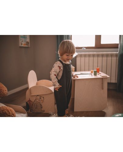 Детски стол KAID - Regnbue, Мечо и Ежко - 4