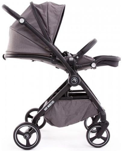 Детска комбинирана количка Baby Monsters - Marla Texas, черна рама - 5