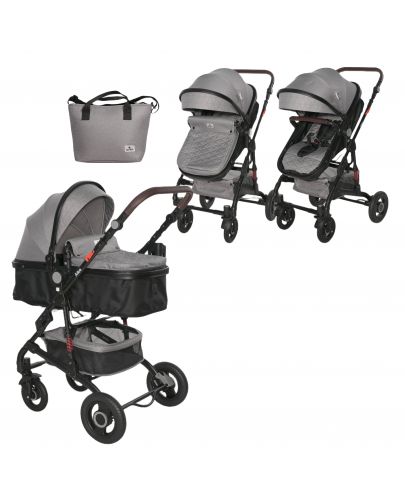 Детска количка Lorelli - Alba, Premium Set, Opaline Grey - 1