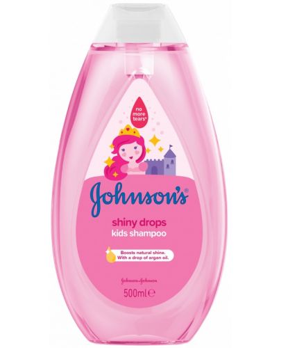 Детски шампоан за блясък Johnson's - Shiny drops, 500 ml - 1