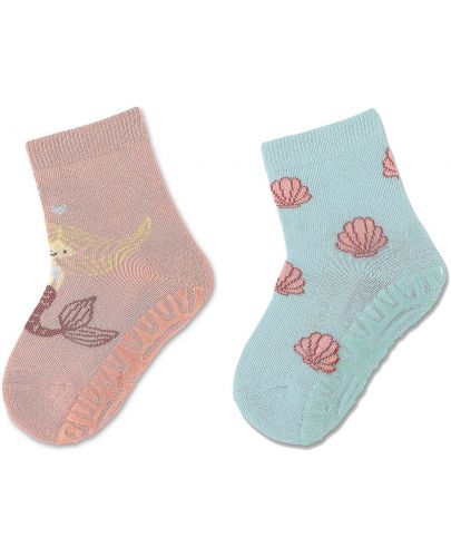 Чорапи със силиконова подметка Sterntaler - С русалка, 23/24 размер, 2-3 години, 2 чифта - 1