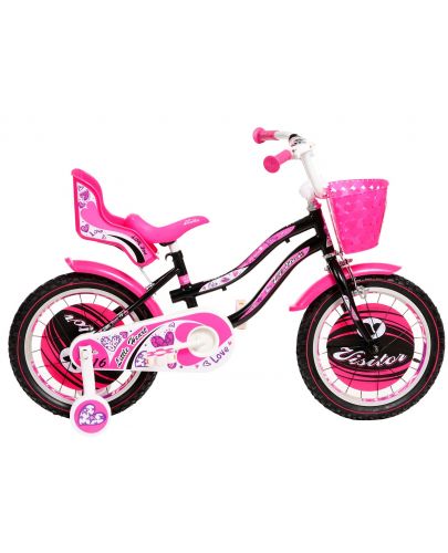 Детски велосипед Venera Bike - Little Heart, 16'', розов - 3