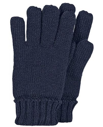 Детски плетени ръкавици Sterntaler - 7-8 години, тъмно сини - 1