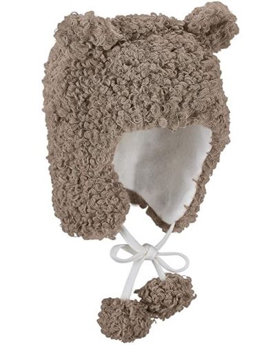 Детска зимна шапка ушанка Sterntaler - Мече, 45 cm, 6-9 месеца - 2