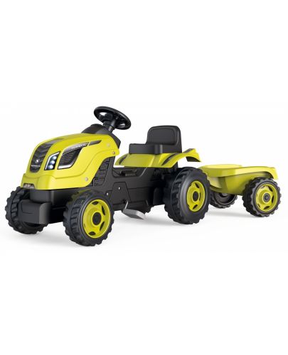 Детски трактор с педали Smoby Farmer XL - С ремарке, зелен - 1