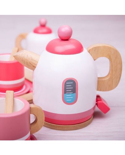 Детска дървена играчка Bigjigs - Кухненска кана, розова  - 2