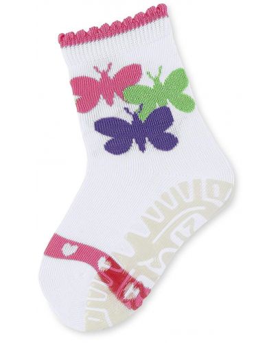 Детски чорапи със силиконова подметка Sterntaler - Пеперуди, 27/28, 4-5 години - 1