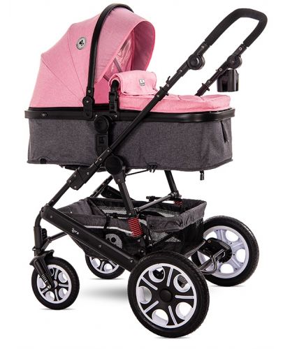 Детска комбинирана количка 3в1 Lorelli - Lora Set, розова - 3