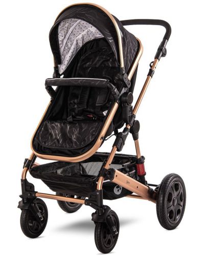 Детска комбинирана количка Lorelli - Lora, Luxe Black - 6