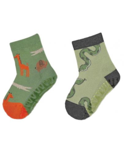 Детски чорапи със силиконова подметка Sterntaler - 21/22 размер, 18-24 месеца, 2 чифта - 1