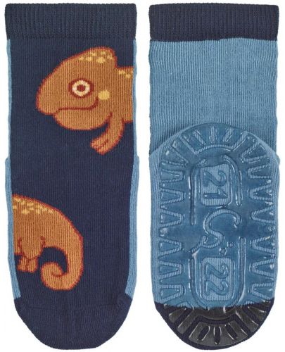 Детски чорапи със силиконова подметка Sterntaler - С хамелеон, 19/20 размер, 12-18 месеца, сини - 3