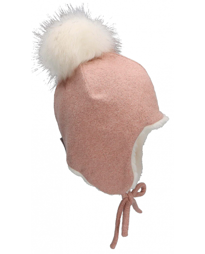 Детска зимна шапка с помпон Sterntaler - Момиче, 53 cm, 2-4 години, розова - 5