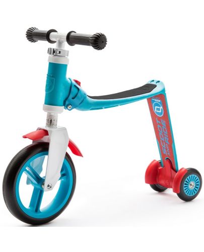 Детска тротинетка 2 в 1 Scoot & Ride - Highwaybaby+, синьо-червена - 2