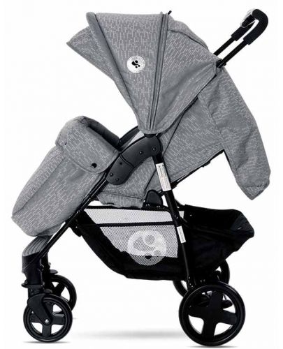 Детска лятна количка с покривало Lorelli - Daisy Basic, сива - 4