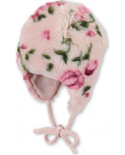 Детска зимна шапка на цветя Sterntaler - 43 cm, 5-6 месеца - 1