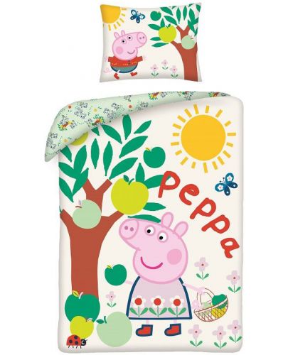 Детски спален комплект Uwear - Peppa Pig Garden - 1