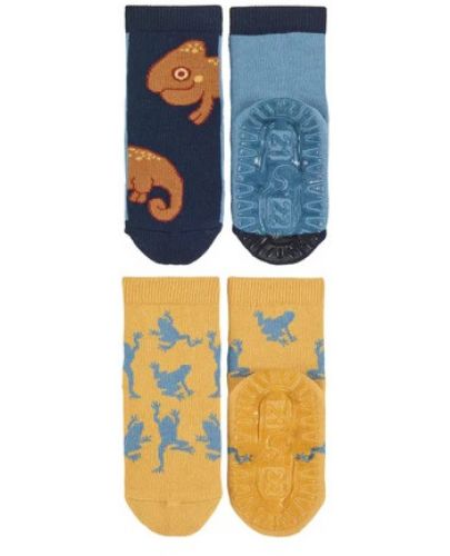 Детски чорапи със силиконова подметка Sterntaler - С хамелеон, 19/20 размер, 12-18 месеца, 2 чифта - 3
