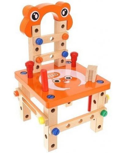 Детска игра Kruzzel - Стол за сглобяване, 54 части - 1