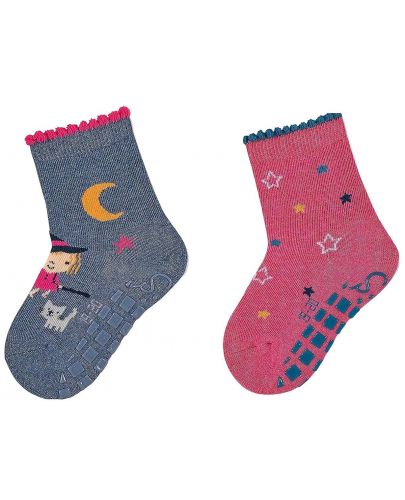 Детски чорапи с бутончета Sterntaler - За момиче 2 чифта, 25/26, 3-4 години - 1