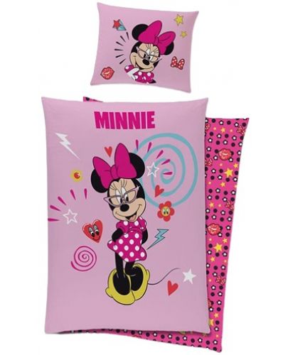Детски спален комплект Sonne Home - Minnie Mouse, 140 x 200 cm, 2 части - 1