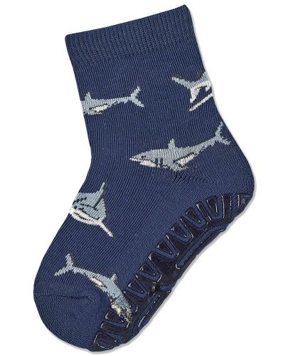 Детски чорапи със силиконова подметка Sterntaler - С акули, 23/24, 2-3 години, 2 чифта - 3