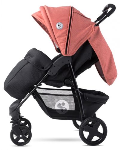 Детска количка с покривало Lorelli - Daisy, Basic Set, Black & Ginger Orange - 3