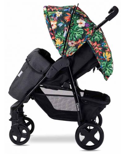 Детска количка с покривало Lorelli - Olivia Basic, Tropical flowers - 4