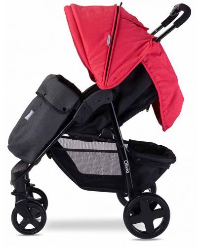Детска количка с покривало Lorelli - Olivia Basic, Mars red - 4