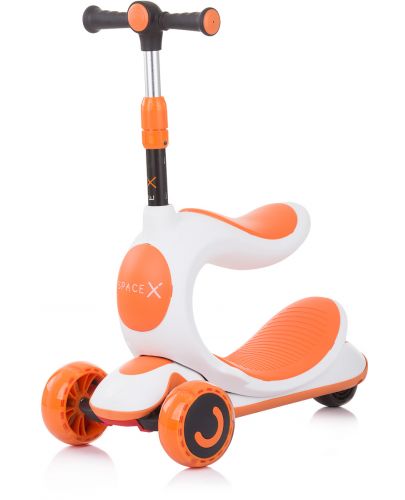 Детски скутер Chipolino - Space X, 2в1, оранжев - 1